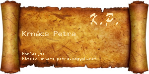 Krnács Petra névjegykártya